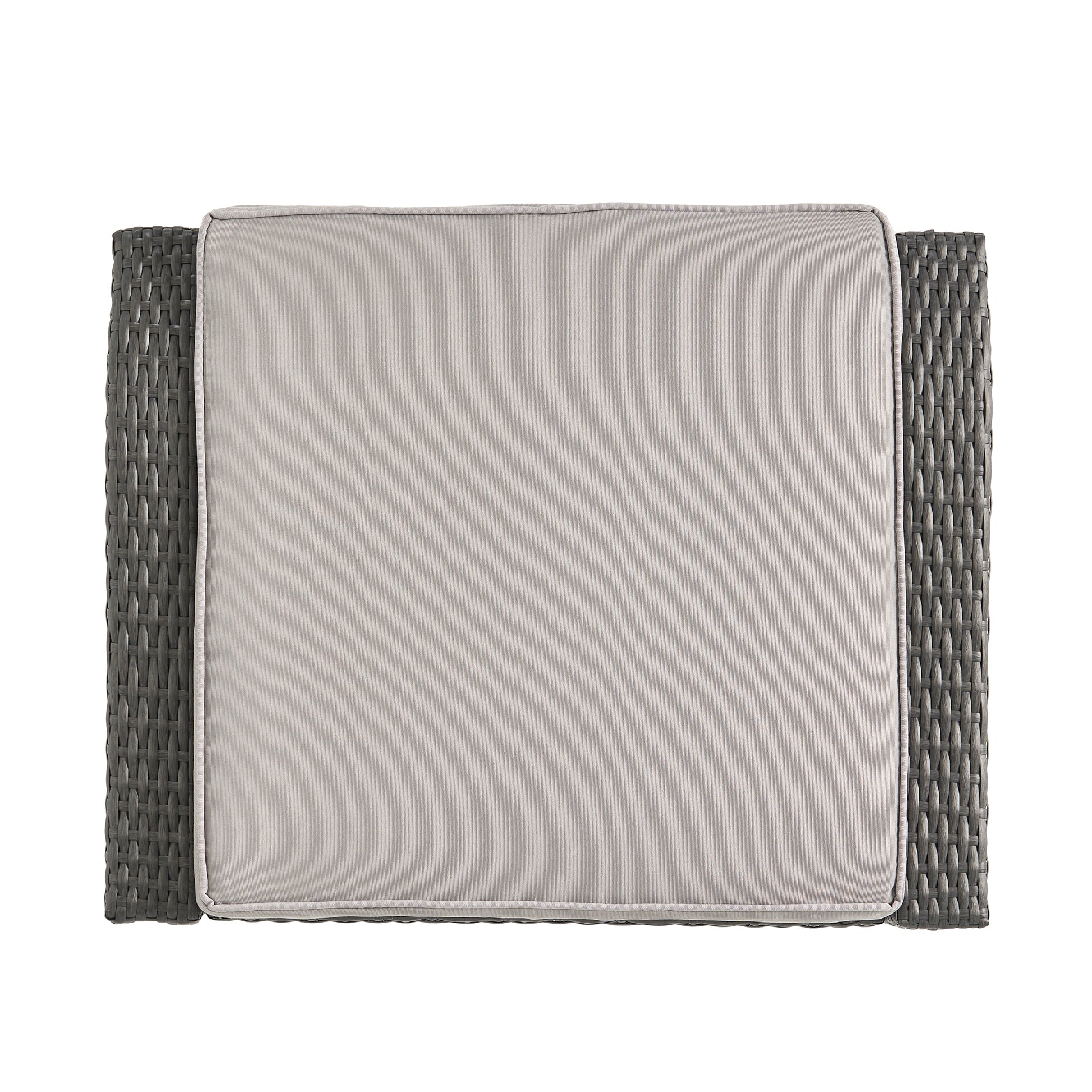 Honolulu Chat Set S 5 Grey Silver Pe Rattan Iron Waterproof Fabric