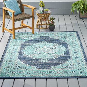 Rug Blue Polypropylene