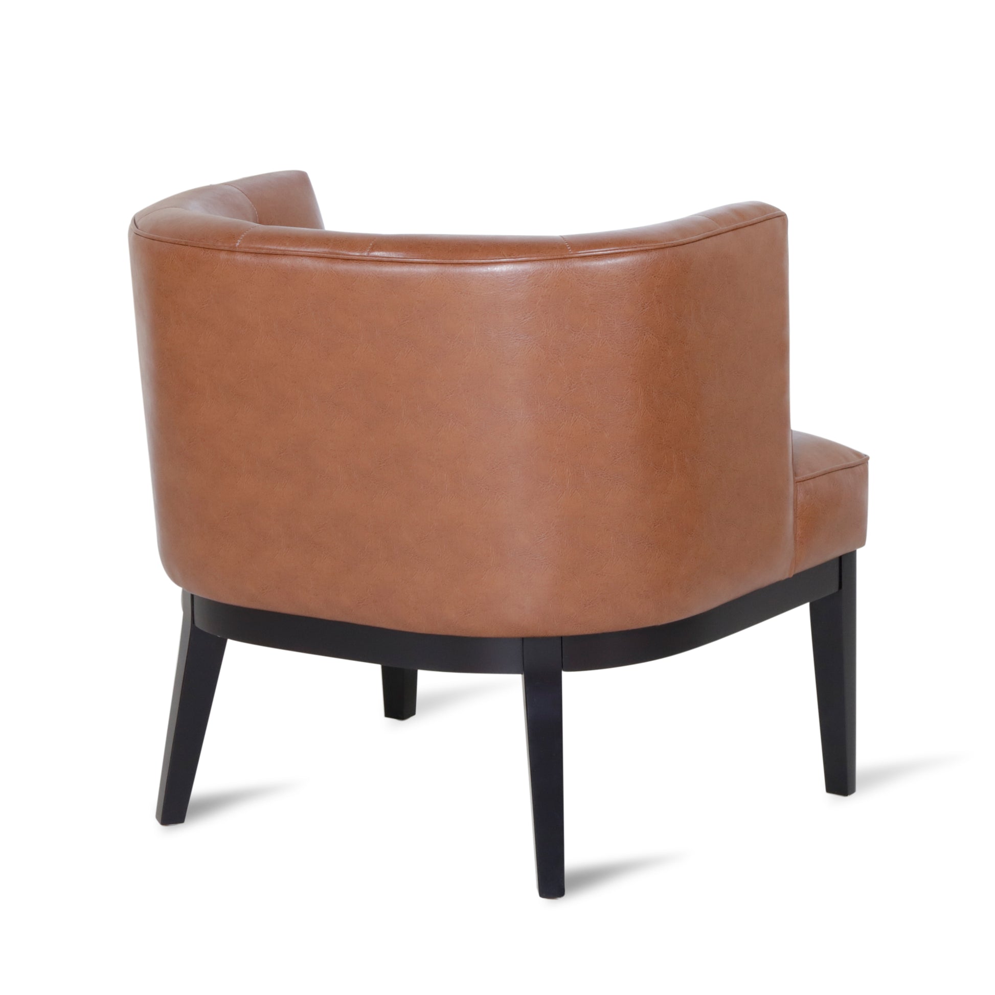 Accent Chair Light Brown Fabric