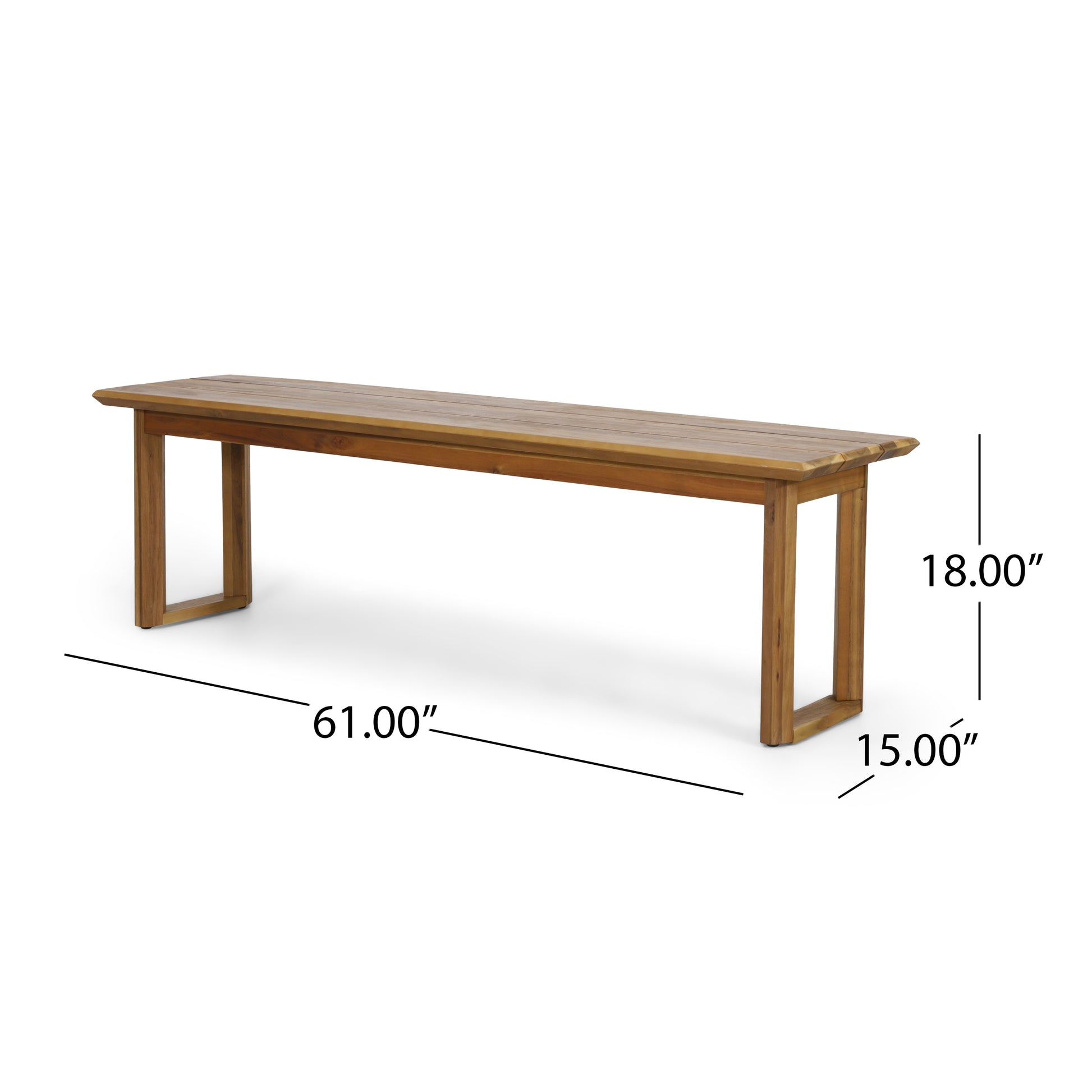 Nash Bench Set Of 2 Teak Wood