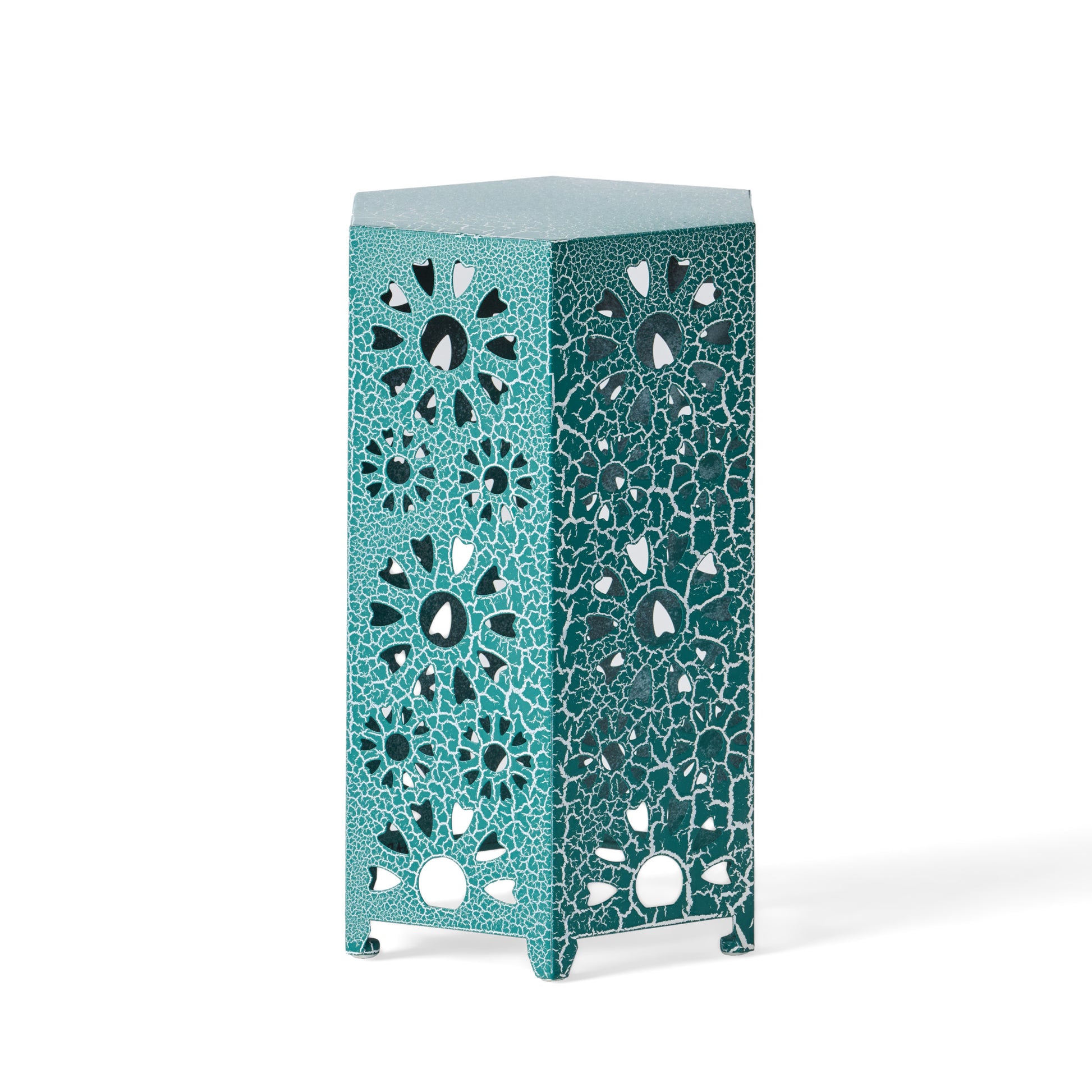 Eliana 12" Side Table Teal Iron