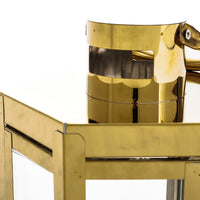Frank 16"H Stainless Steel Lantern Gold Stainless Steel