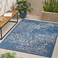 7'X5'3" Rug Blue Polypropylene