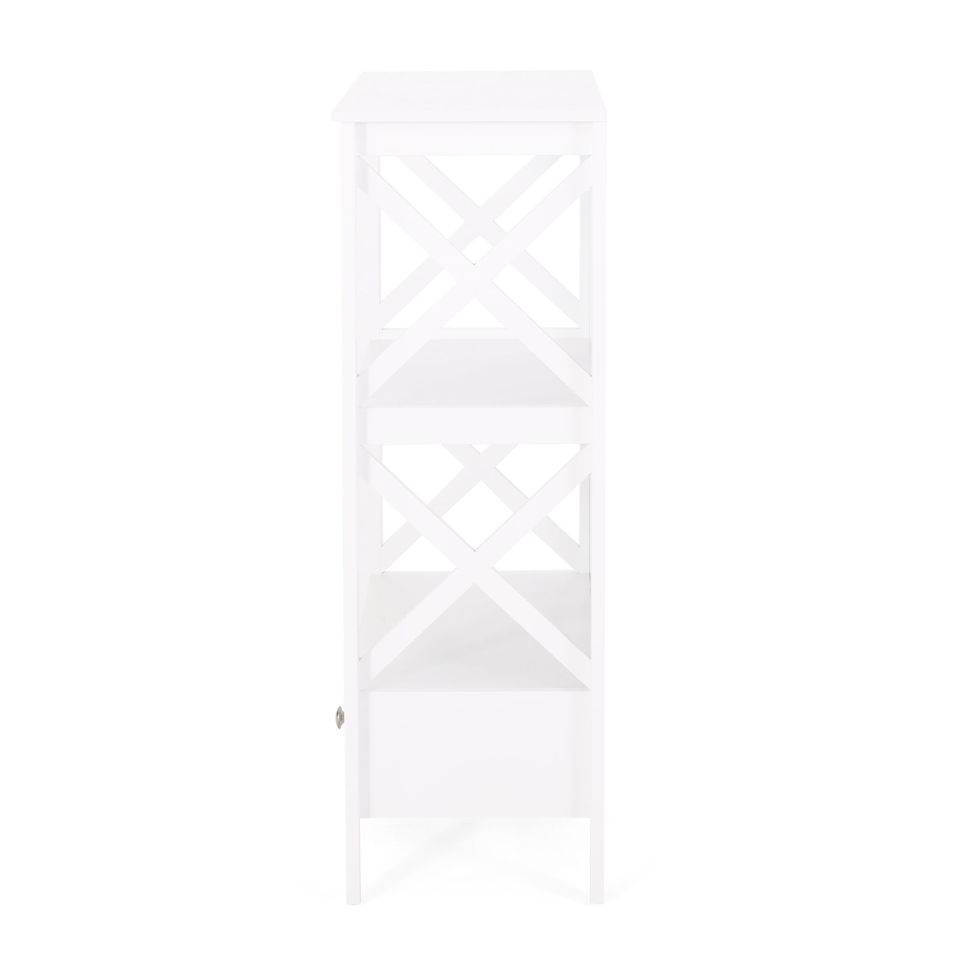 2 Drawer Storage Rack White Mdf