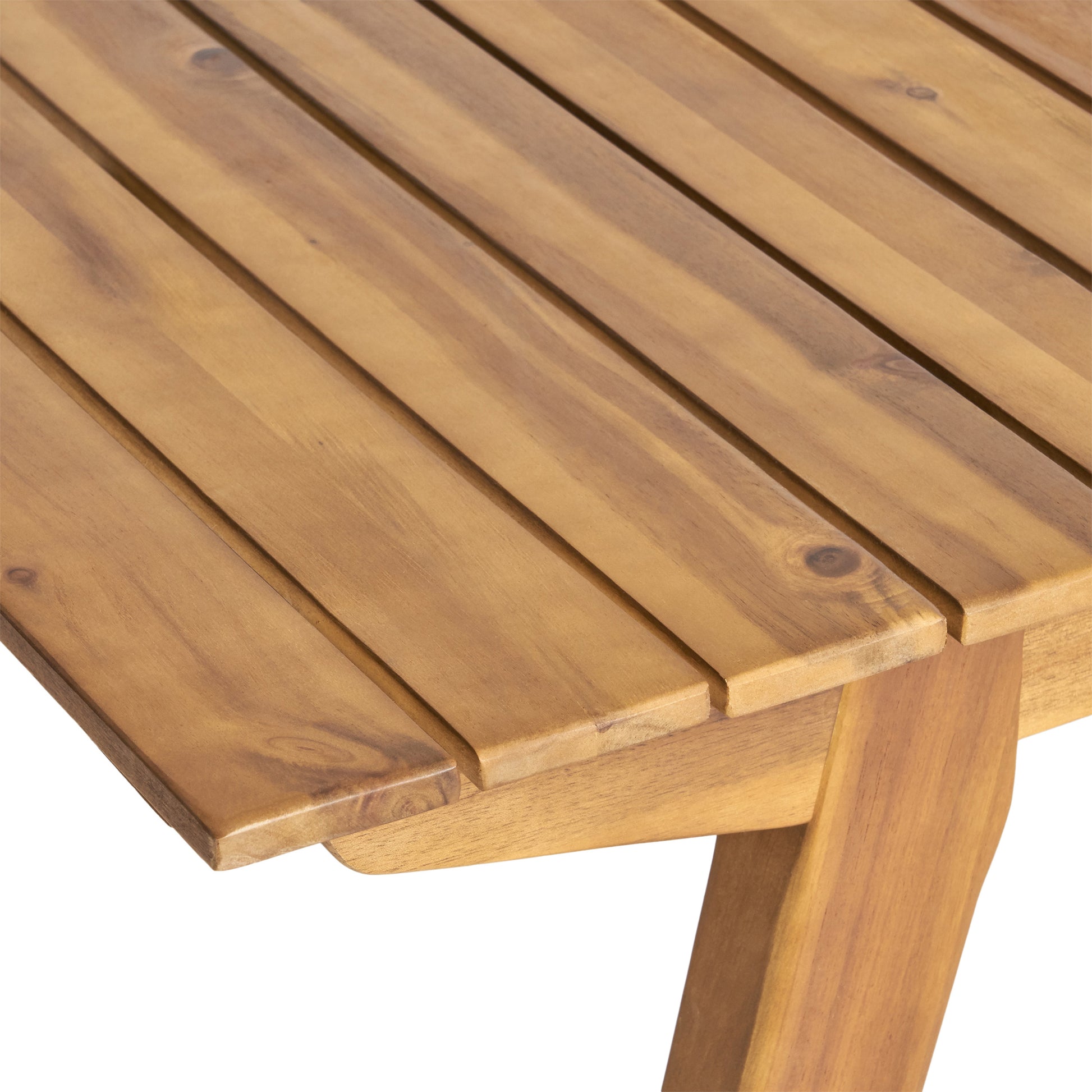 Outdoor 69" Solid Wood Dining Table Teak Acacia Wood