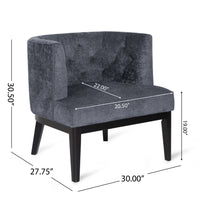 Accent Chair Charcoal Fabric