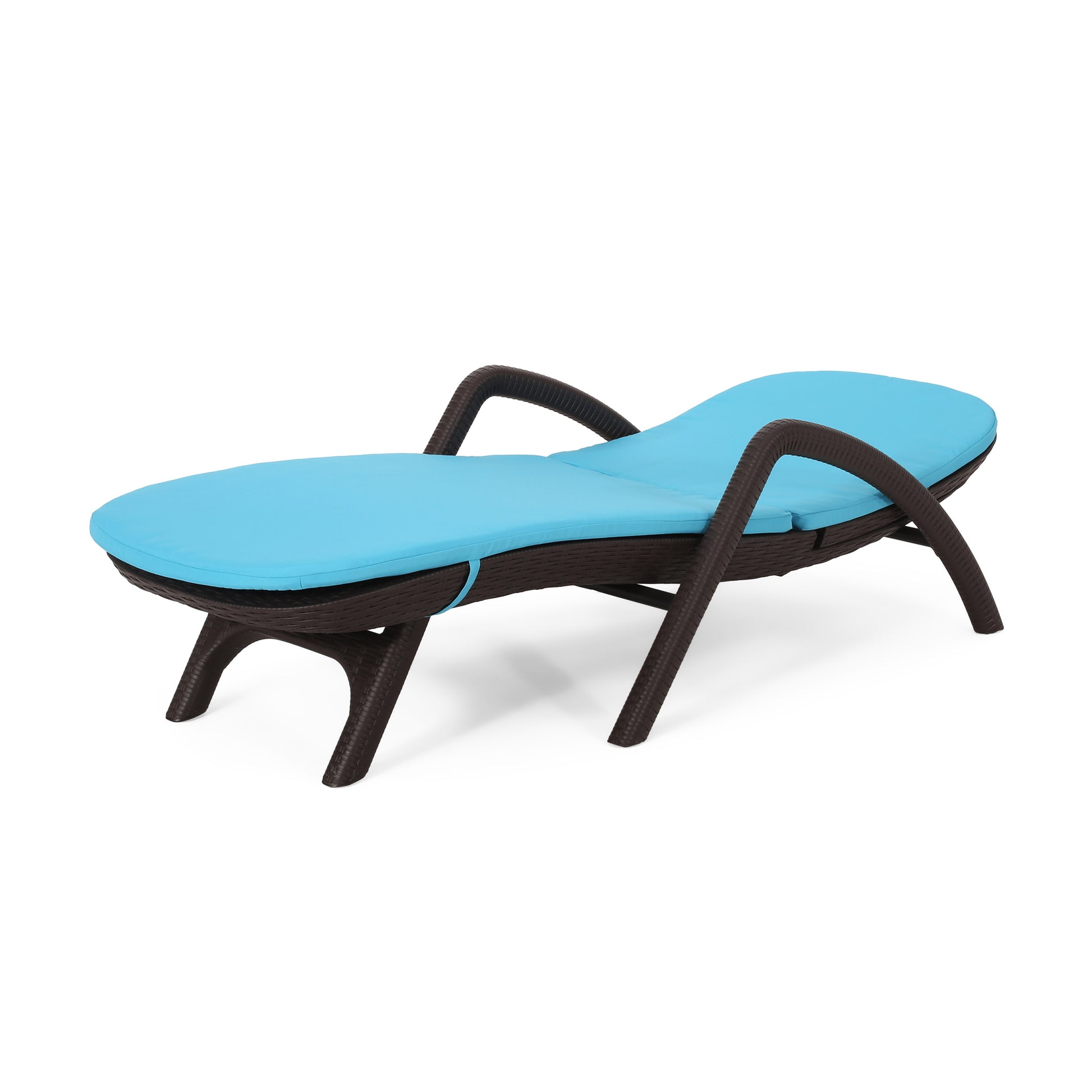 Mikael Chaise Lounge With Cushion Dark Brown Polypropylene