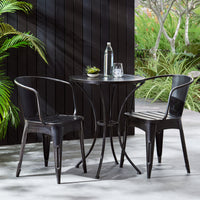 Colmar 3 Pc Kd Metal Set Black Silver Iron