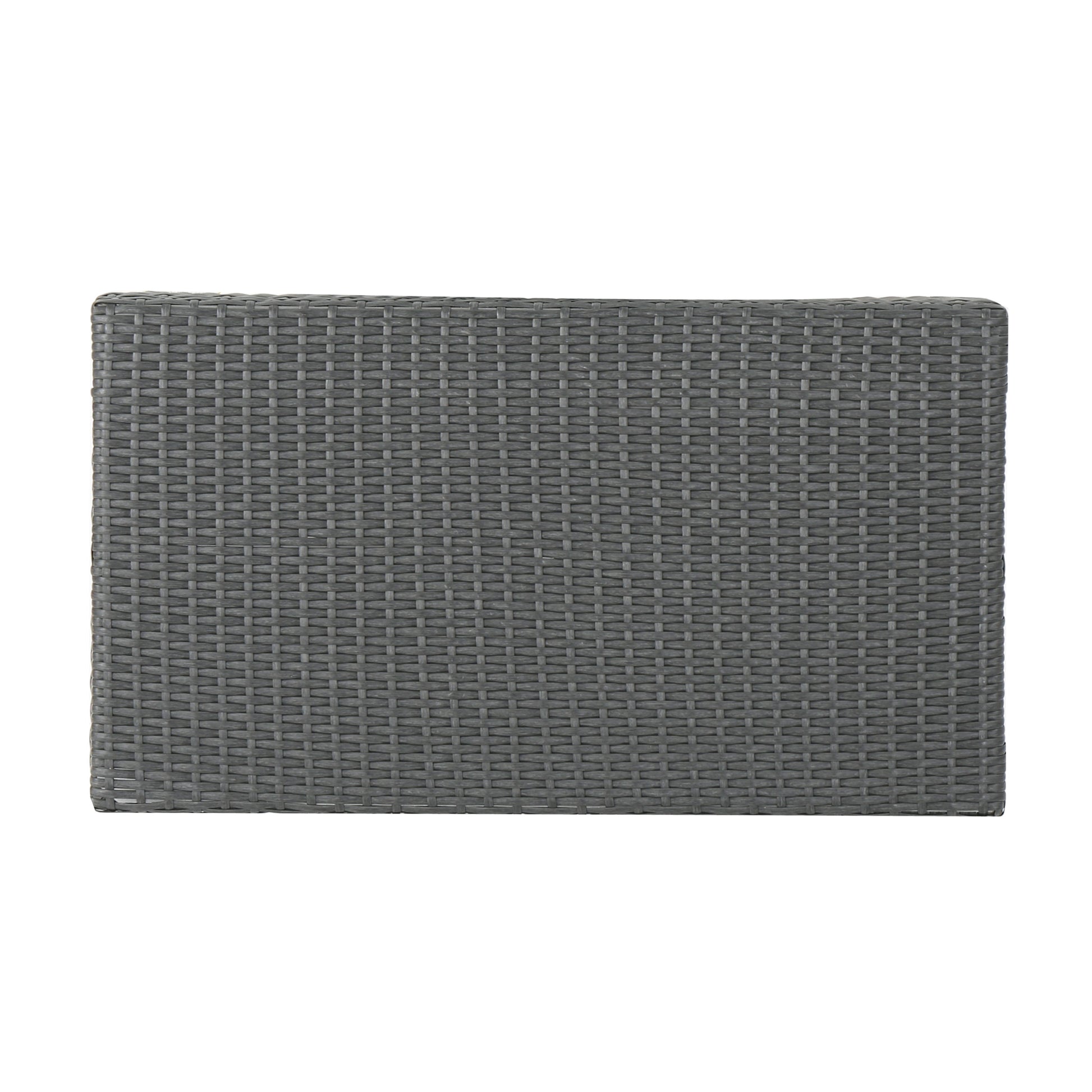 Cordoba Kd Wicker 4 Pc Chat Set Grey Pe Rattan Iron Waterproof Fabric