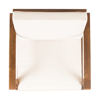 Perla Club Chairs Set Of 2, Cream Cream Acacia Wood