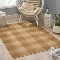 5'3" X 7' Indoor Outdoor Area Rug, Natural Natural Polypropylene