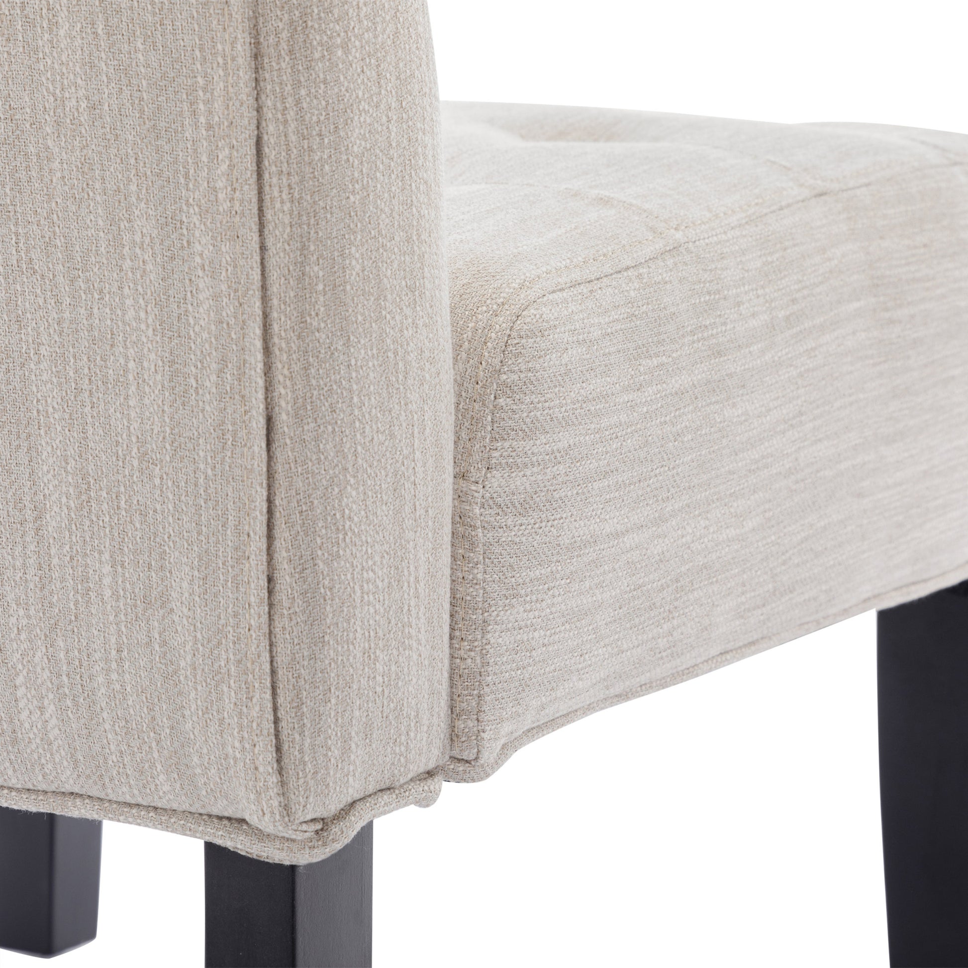Accent Chair Beige Fabric