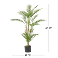 165Cm Artificial Palm Tree Green Iron Plastic