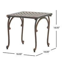 Laughlin Kd Cast End Table Antique Espresso Aluminium