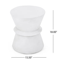 End Table Antique White Magnesium Oxide