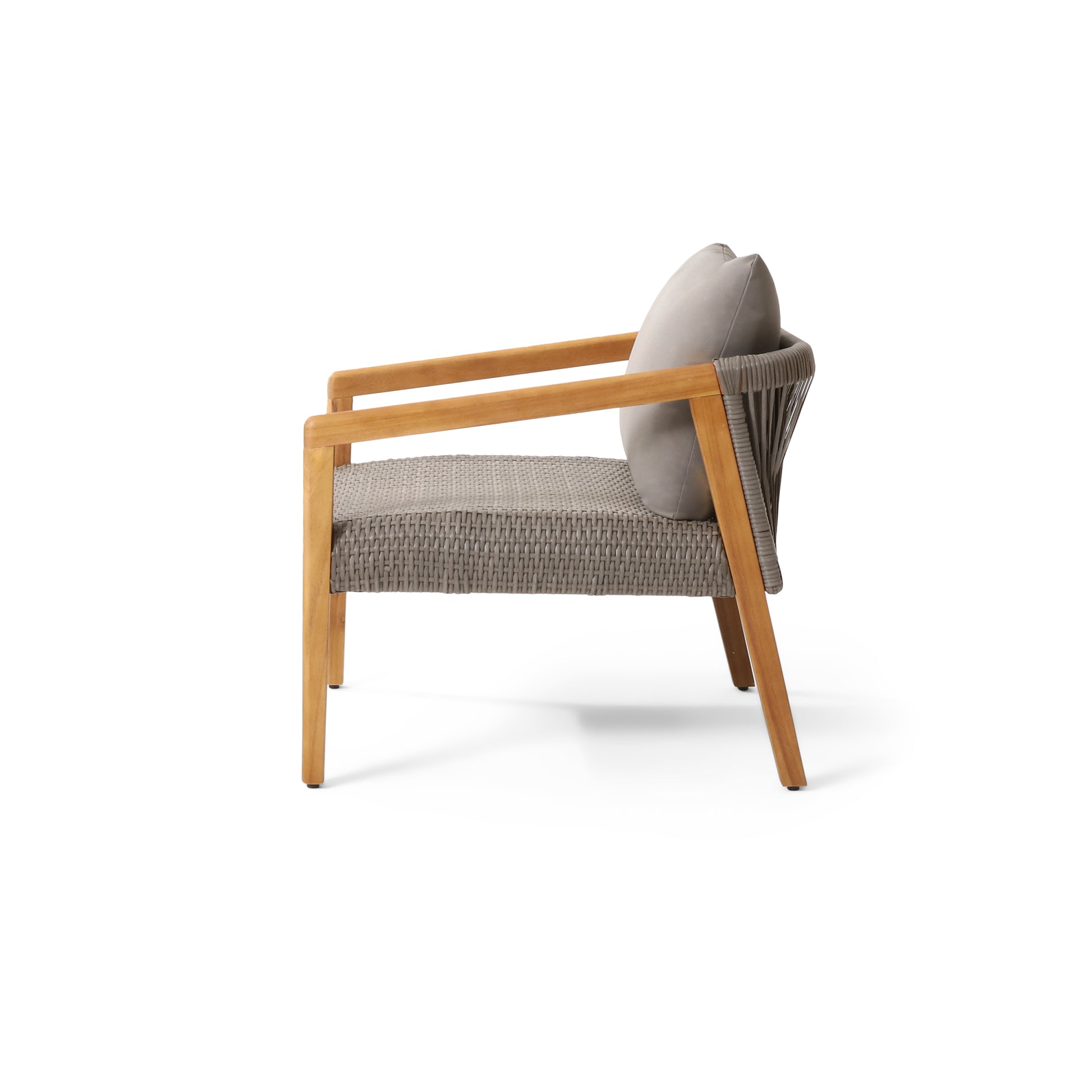 Outdoor Acacia Wood Club Chairs With Cushions Teak Gray Grey Acacia Wood