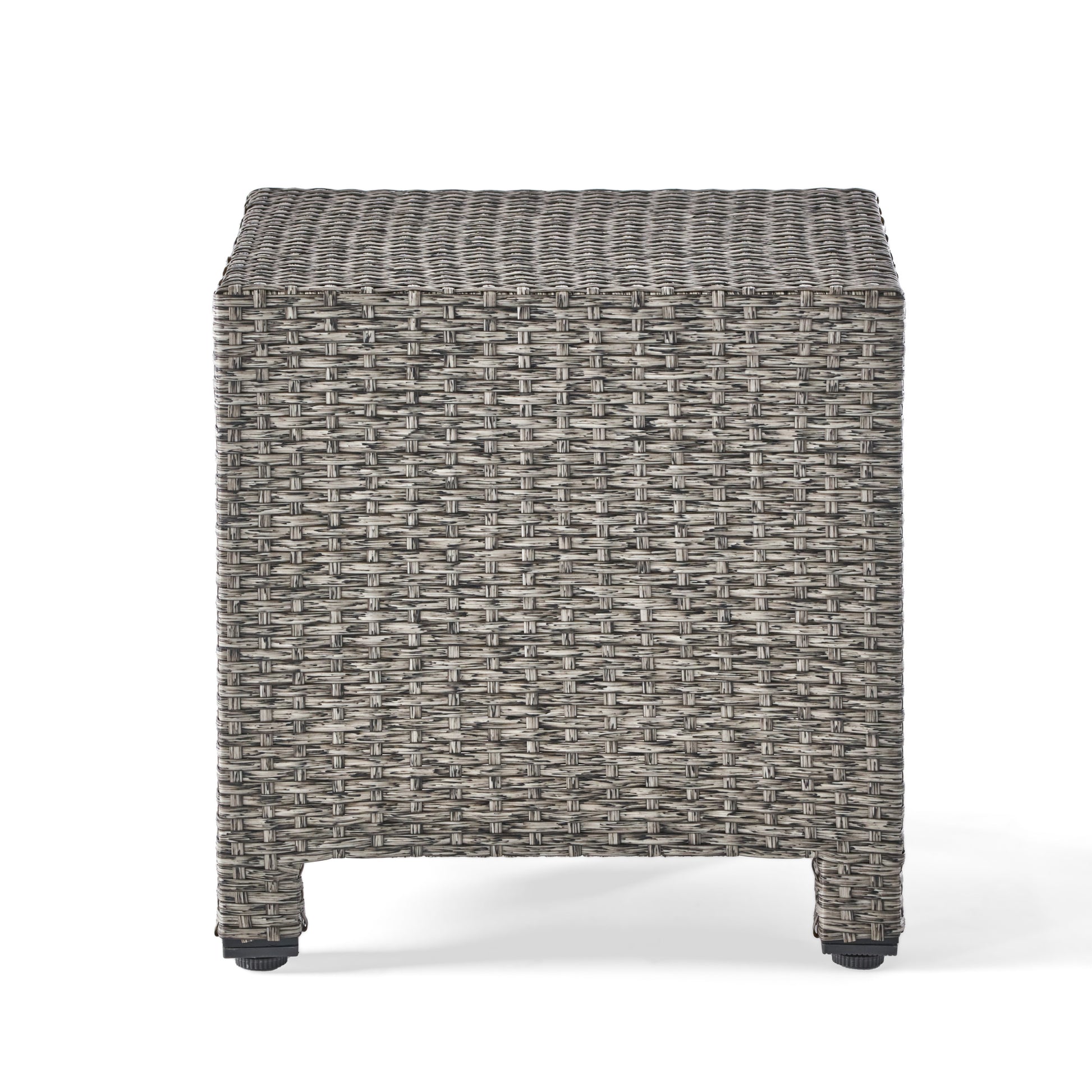 Puerta Accent Table Black Pe Rattan Iron