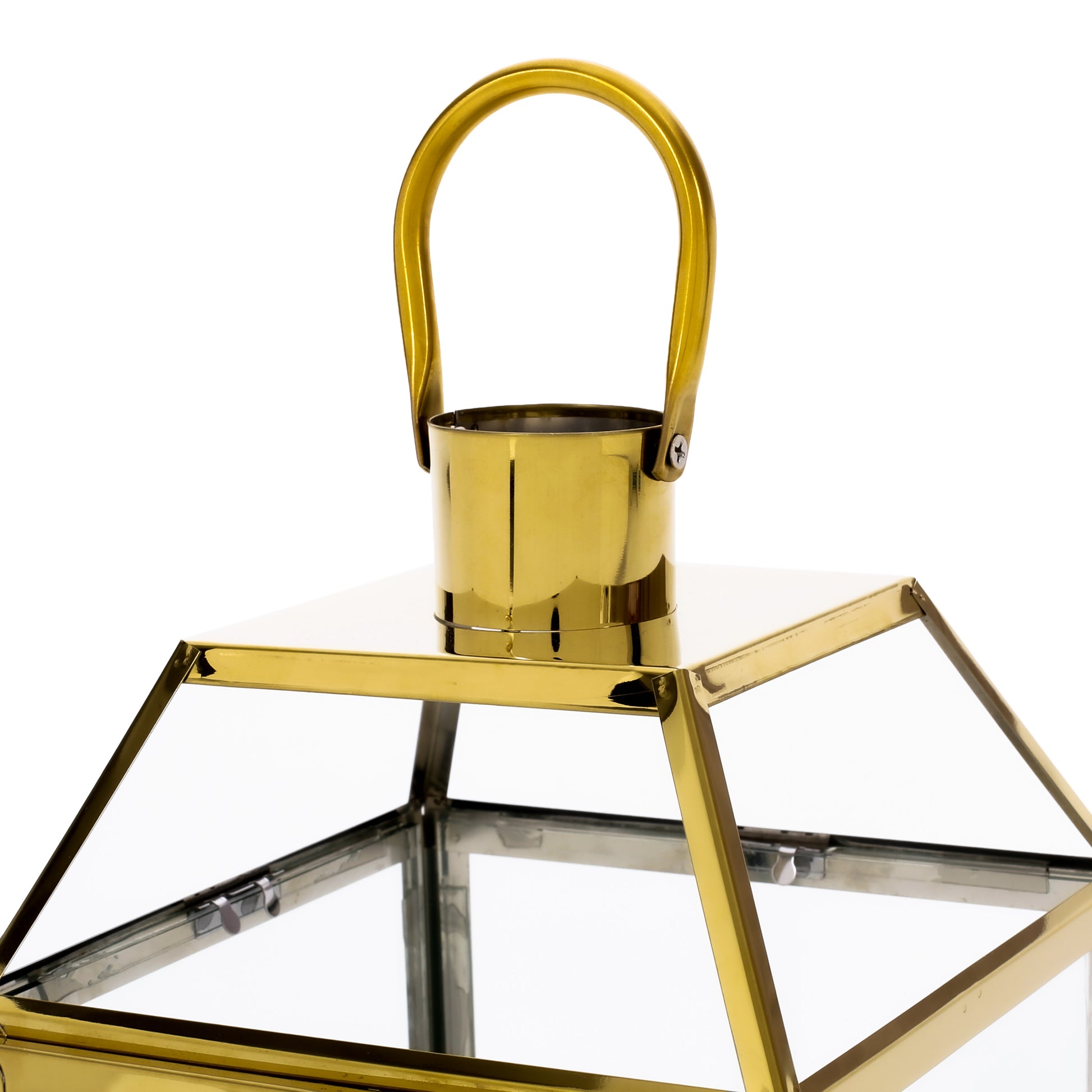 Harris 18"H Stainless Steel Lantern Gold Stainless Steel
