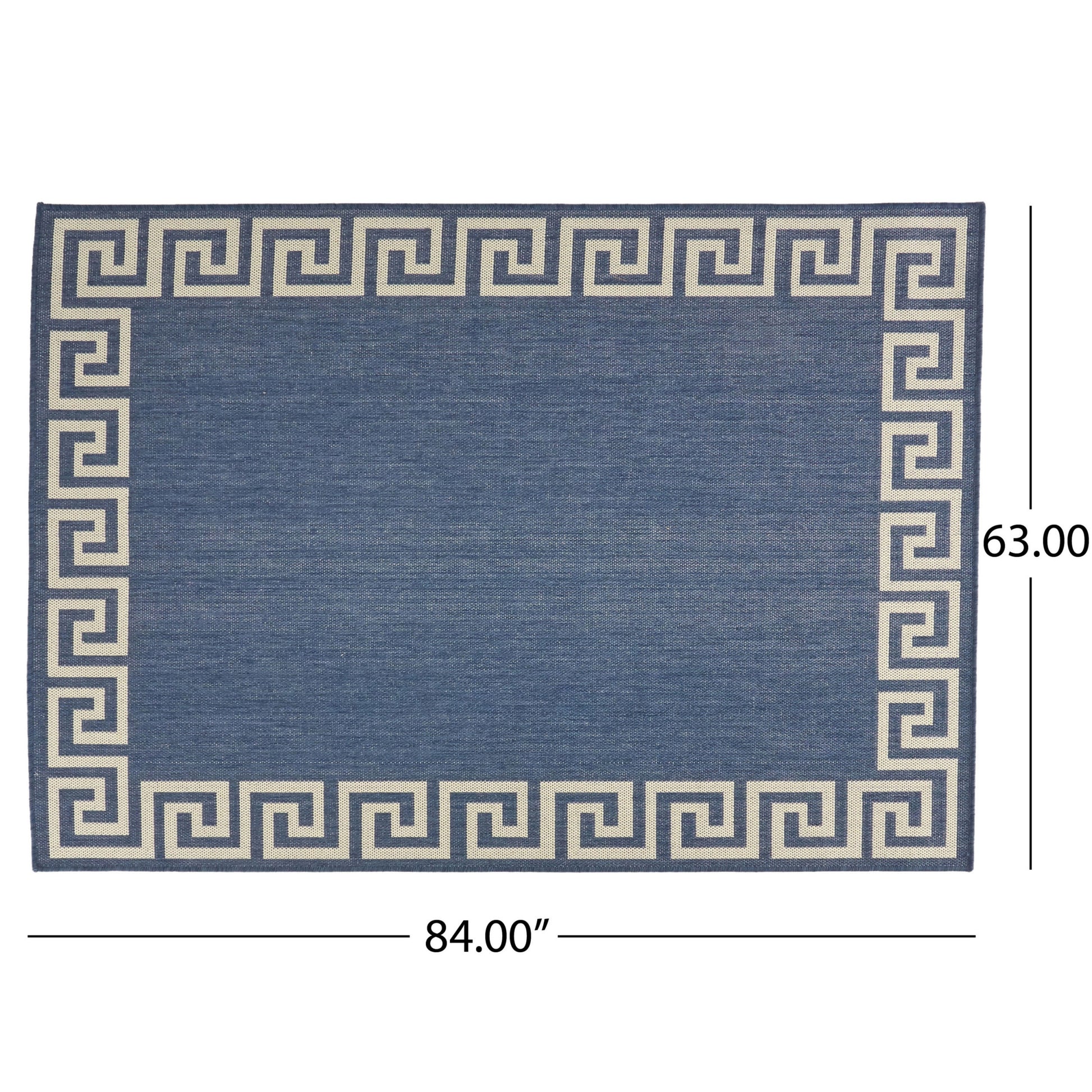 6560L 5'3"X7' Rug Blue Polypropylene