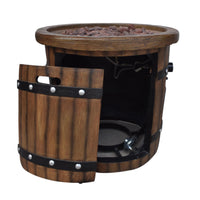 Round 25" Mgo Fire Pit 40 000 Btu Dark Brown Magnesium Oxide