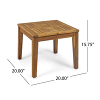 Hampton Wood Side Table Natural Wood