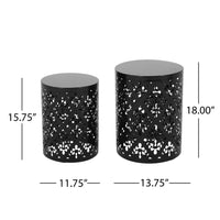 Metal S 2 End Table Black Iron