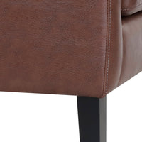 Accent Chair Dark Brown Pu