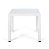 Cape Coral Side Table White Aluminium