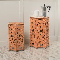 Selva Accent Table Orange Iron