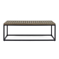 Jeco Industrial Wood And Metal Bench Grey Acacia Wood
