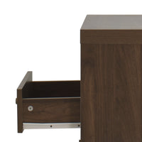 2 Drawer Nightstand Walnut Mdf