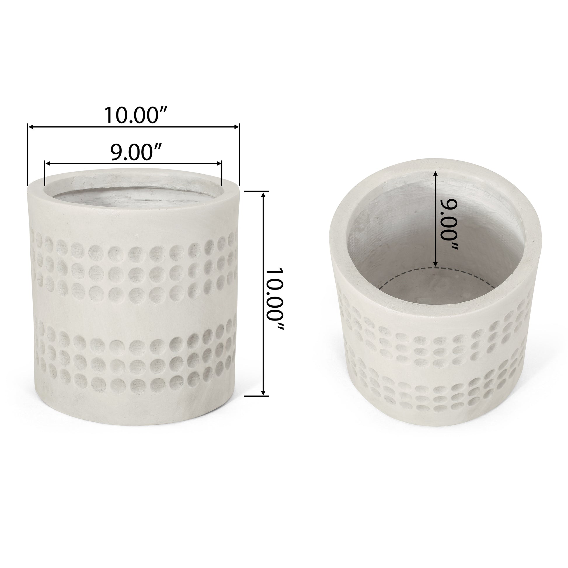 Mgo Planter Antique White Magnesium Oxide