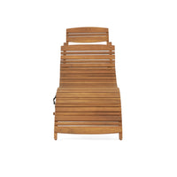 Lahaina Wood Foldable Chaise Lounge Brown Wood