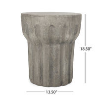 Delphinus Side Table Grey Concrete