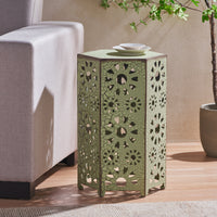 Eliana 14 Side Table Green Iron