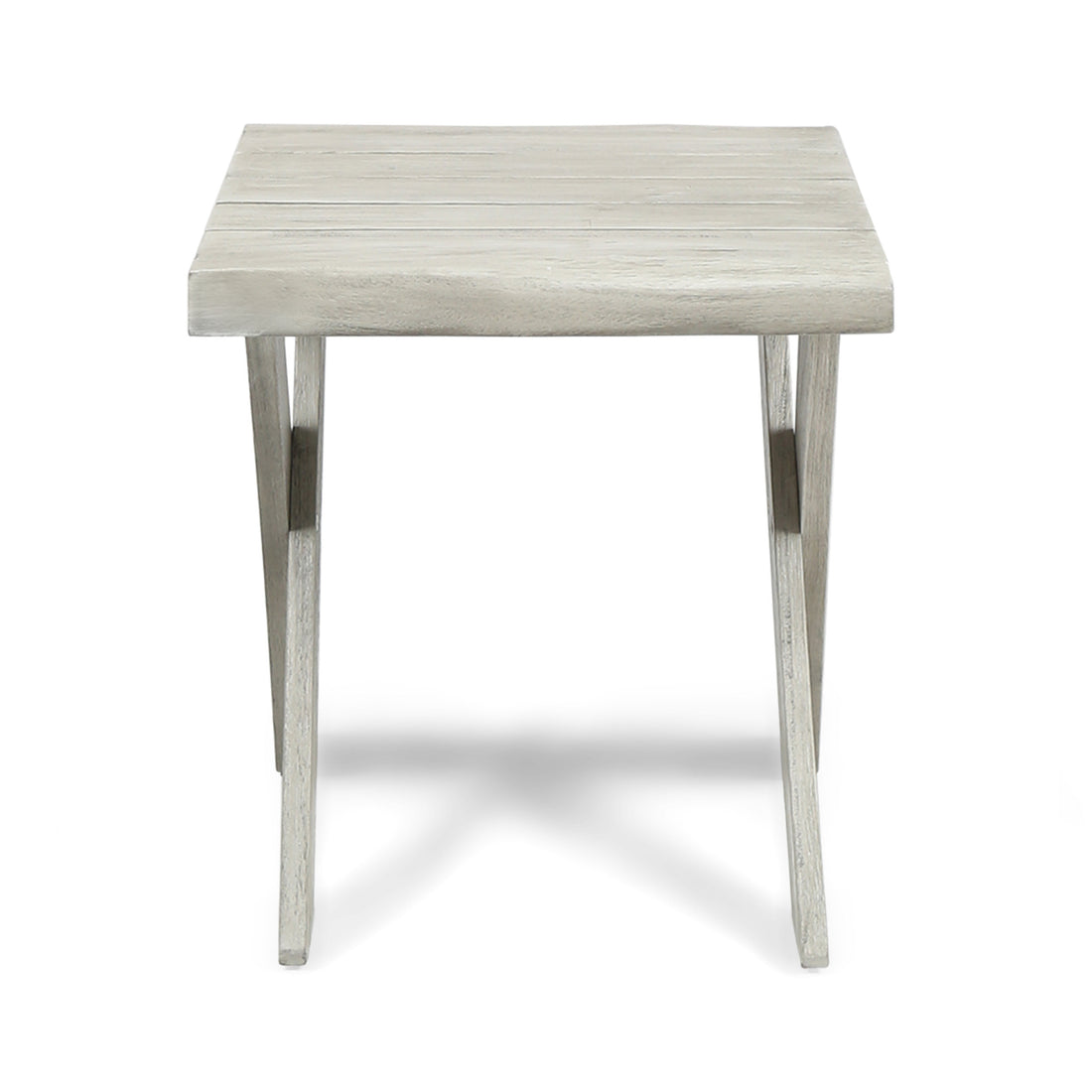 Side Table Light Grey Wood