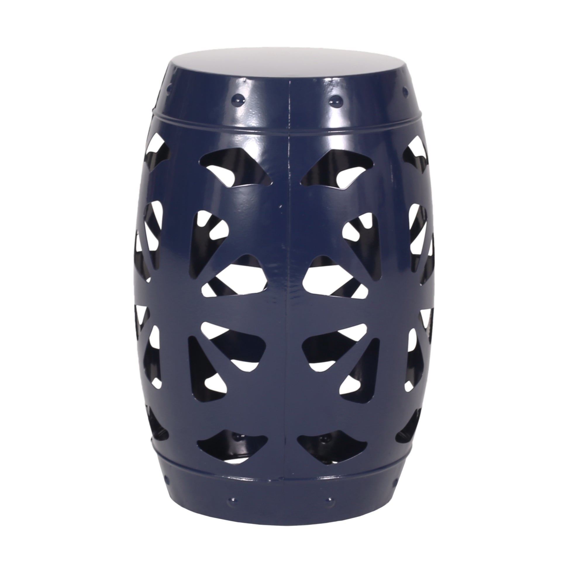 Metal S 2 End Table Navy Blue Iron