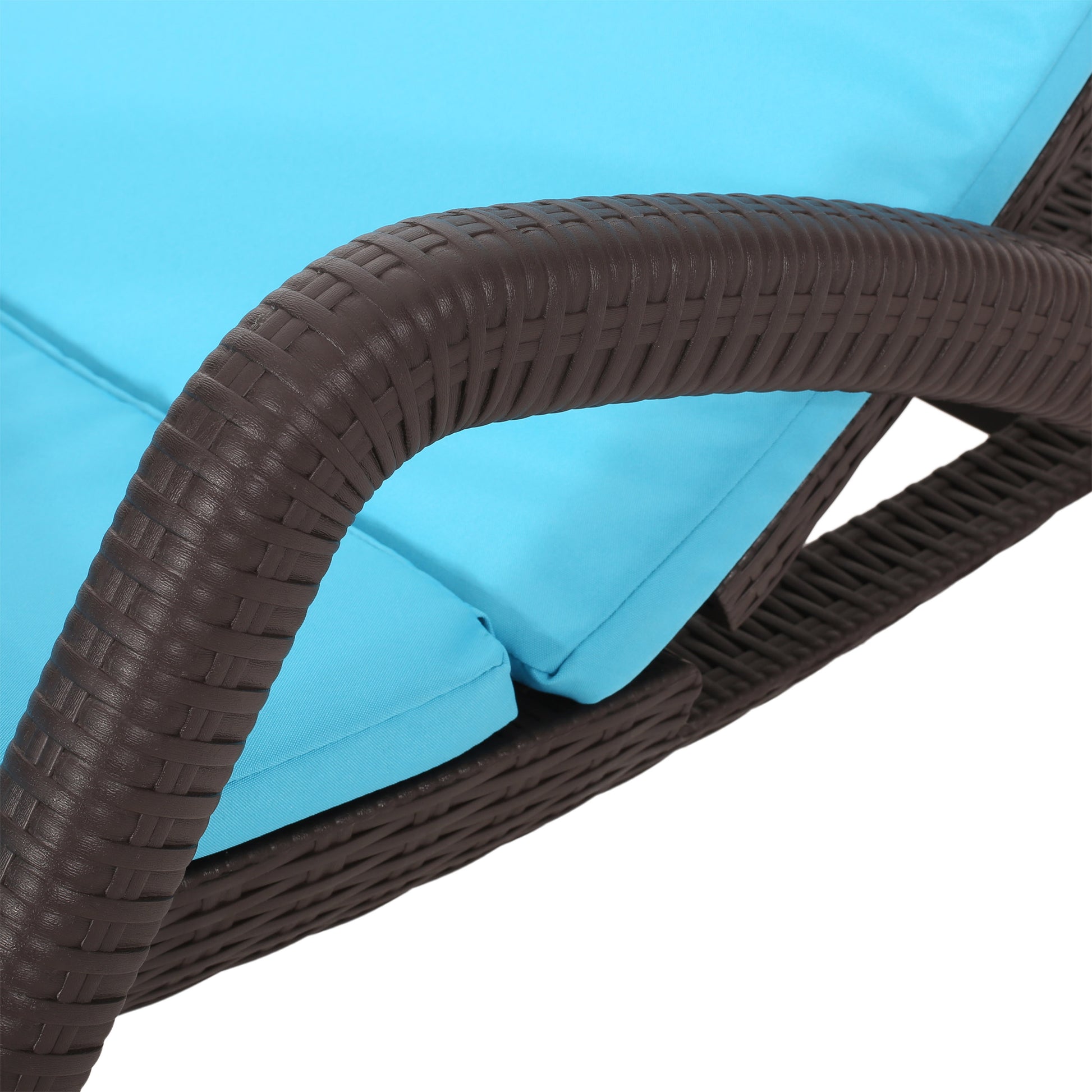 Mikael Chaise Lounge With Cushion Dark Brown Polypropylene
