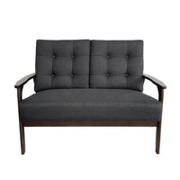 2 Seater Sofa Charcoal Grey Fabric