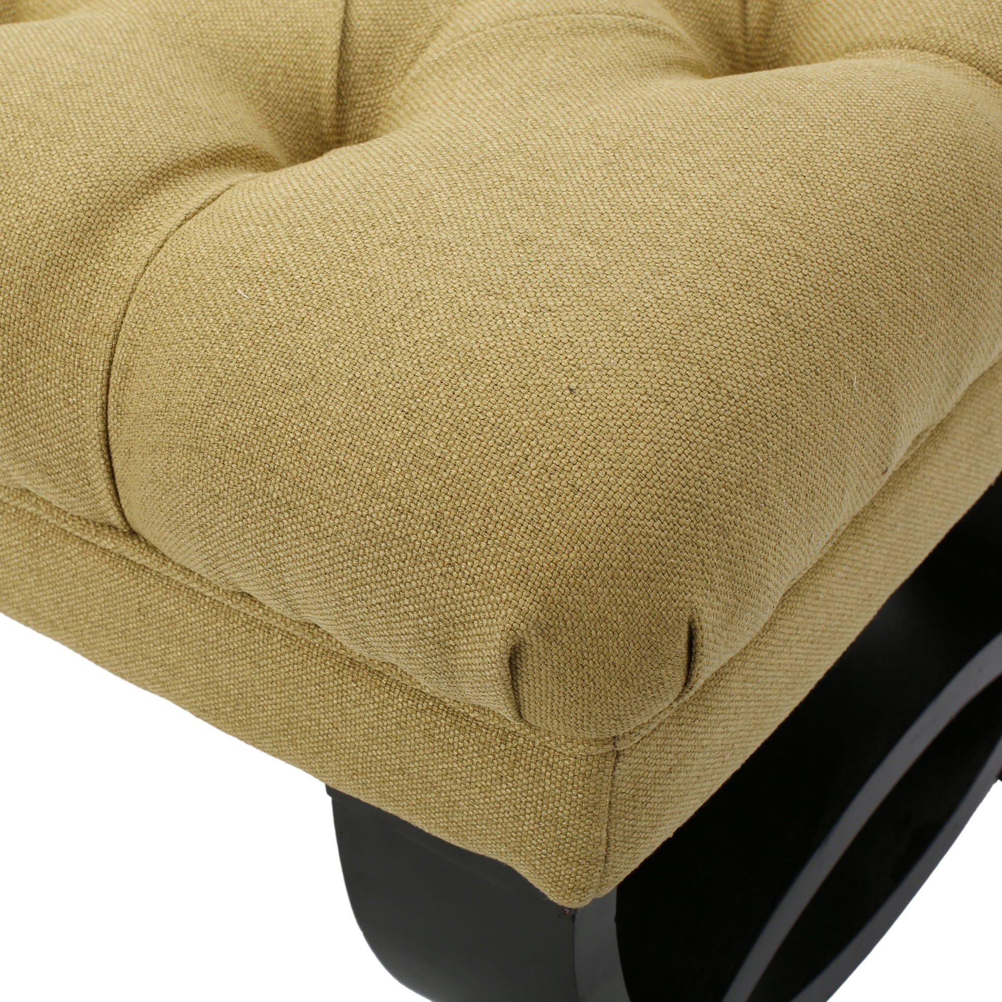 Hilton Ottoman Yellow Fabric