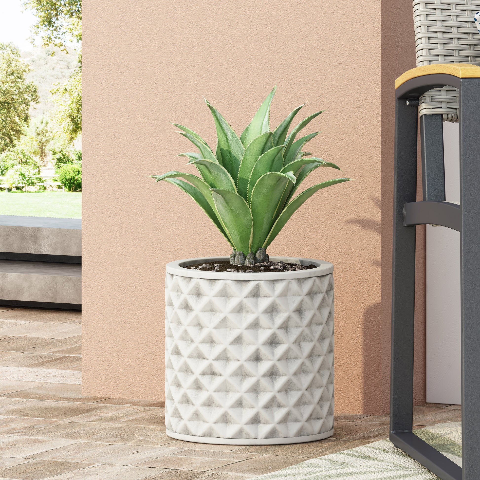 Mgo Planter Antique White Magnesium Oxide