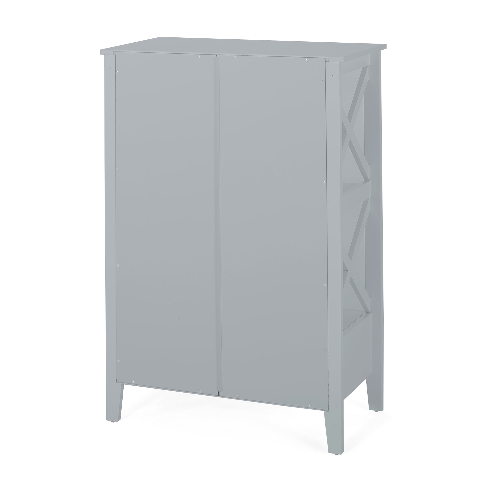 2 Drawer Storage Rack Gray Mdf