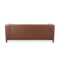 3 Seater Sofa Dark Brown Pu