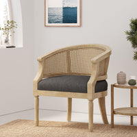 Accent Chair Charcoal Rubber Wood
