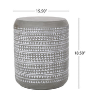 End Table White Magnesium Oxide