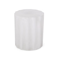 End Table Antique White Magnesium Oxide