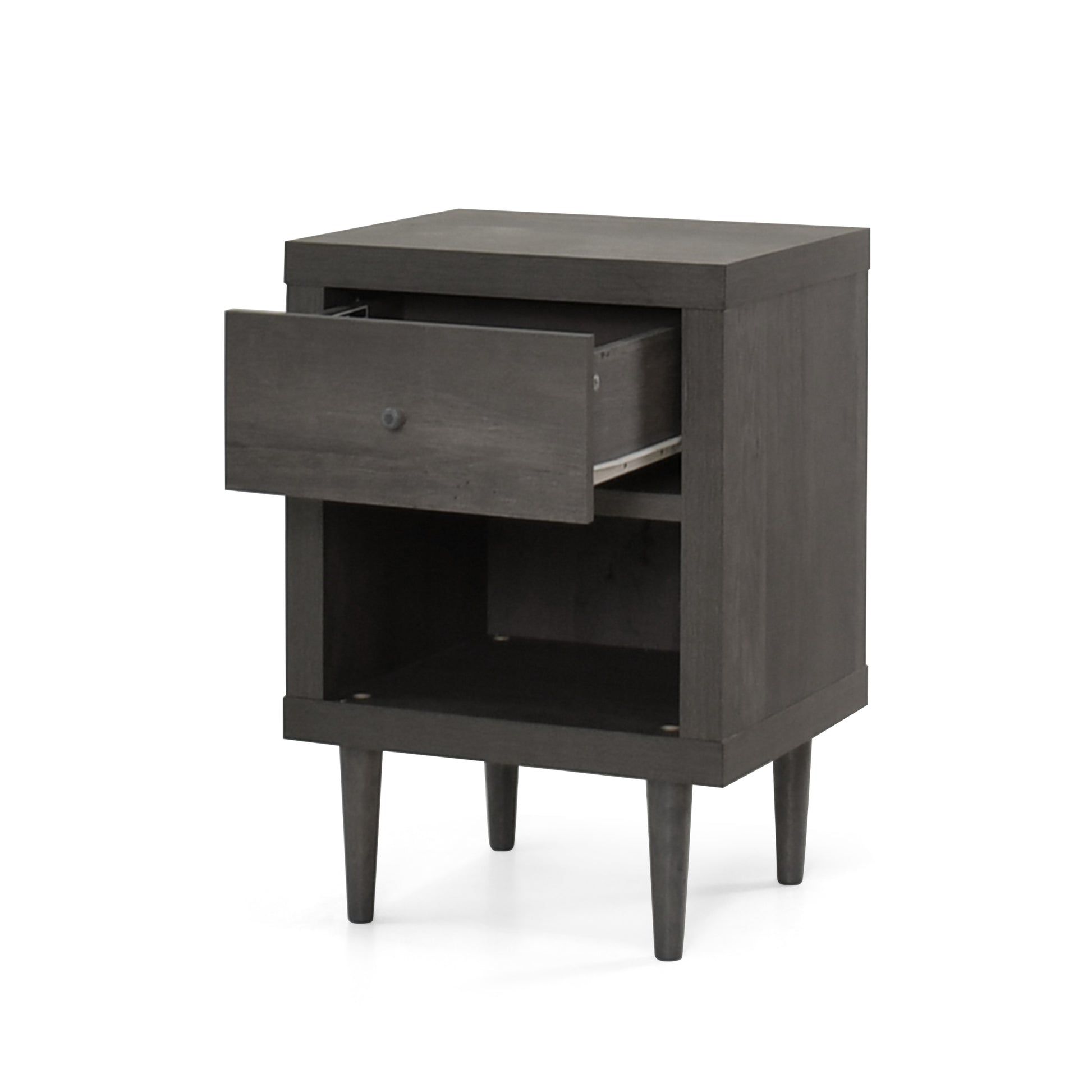 1 Drawer Nightstand Grey Mdf