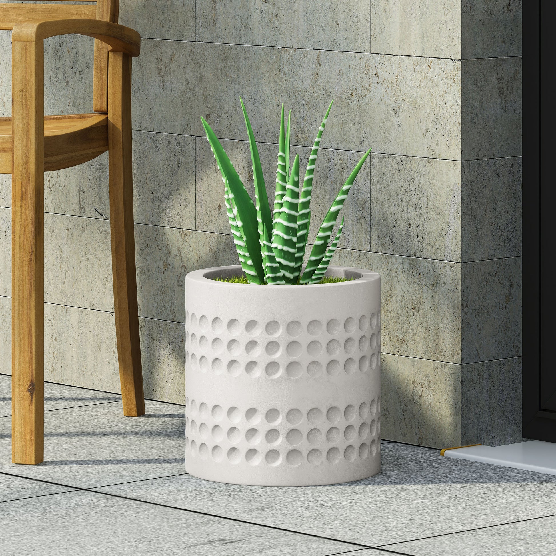 Mgo Planter Antique White Magnesium Oxide