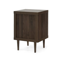 2 Drawer Nightstand Walnut Mdf