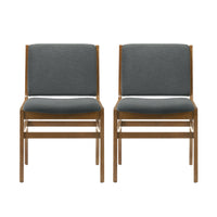 Dining Chair Dark Gray Fabric